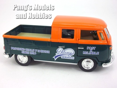VW T1 (Type 2) 1963 Delivery Pickup Bus 1/34 Scale Diecast Model - Orange - Picture 3 of 5