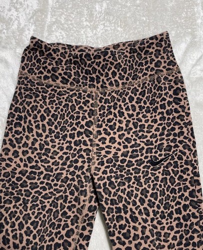 Nike Leggings Girls Size Large Brown Leopard Cheetah Animal Print - Picture 4 of 12