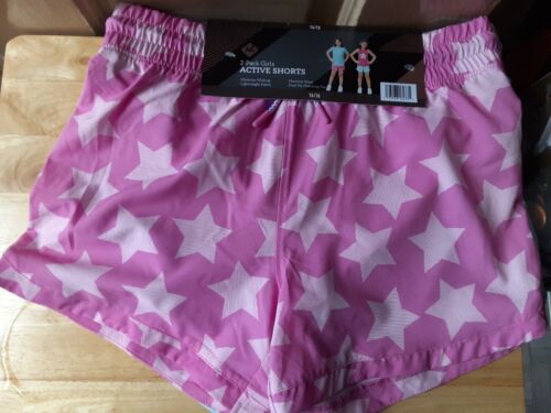 Member's Mark (TWO) Pair- Girls Active Wear Shorts Size 14/16 NEW WITH TAGS