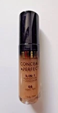 MILANI CONCEAL + PERFECT 08 LIGHT TAN 2-in-1 Foundation + Concealer 1fl.oz NEW!
