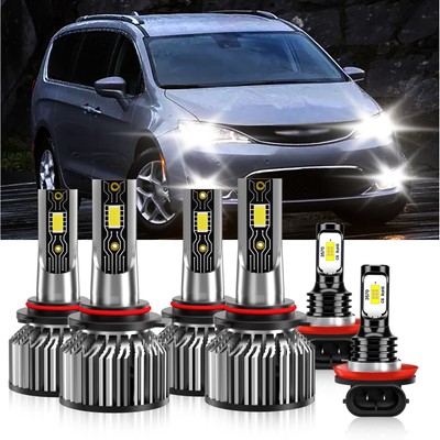 For Chrysler Pacifica 2017-2020 LED Headlight High Low Beam Fog Light Bulb
