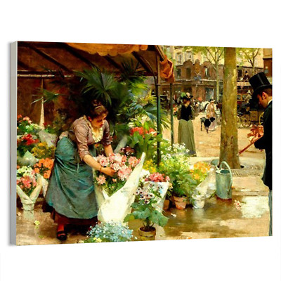 The Flower Lady (French) Poster or Canvas Fine Wall Art Home Decor Print
