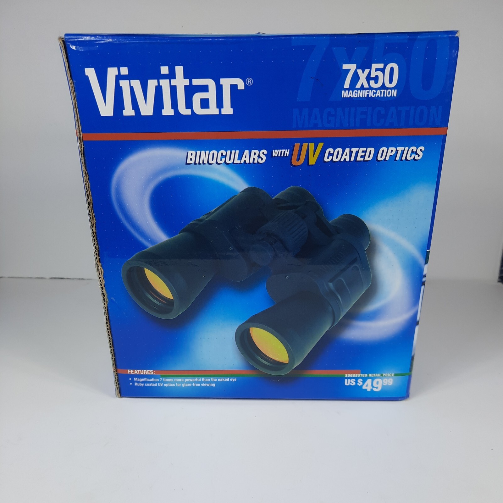 Vivitar Binoculars 7 x 50 Magnification UV Coated Optics Glare Free