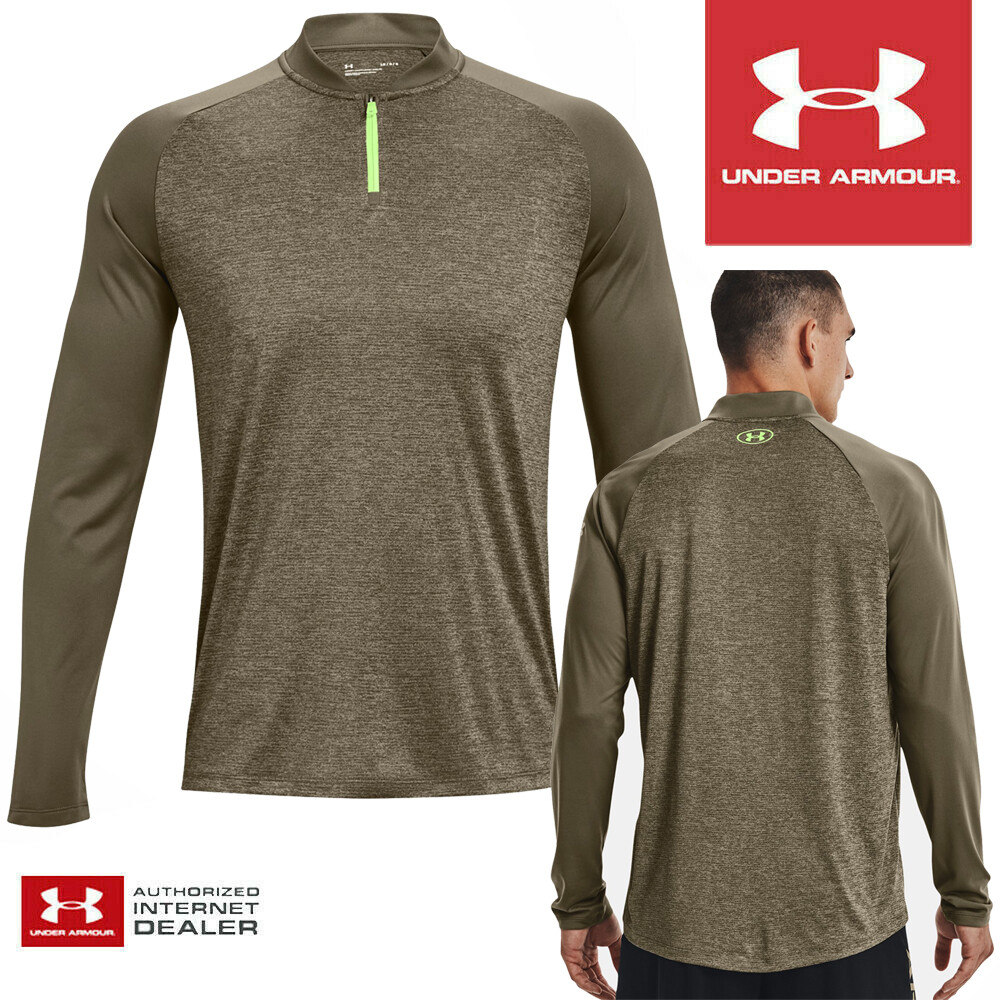 Under Armour Tech 2.0 Zip Neck Blade Collar Sweater Green - NEW