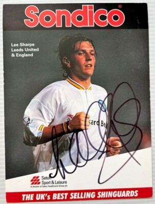 Lee Sharpe 6x4 Signed Sondico Card
