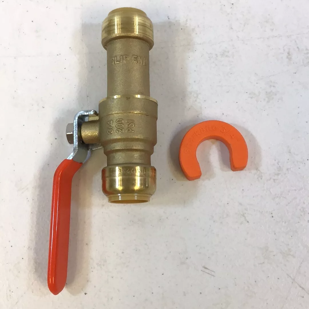 Shark Bite Copper Heavy Duty Push To Connect Slip Ball Valve Size