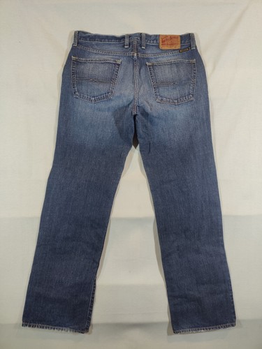 Lucky Brand Jeans Men's 32 Straight Leg Mid-Rise Denim Blue 100% Cotton - Picture 10 of 12