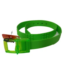 Lime Green Rubber Candy Apple Belt Retro 80s Halloween Costume Accessory Lego