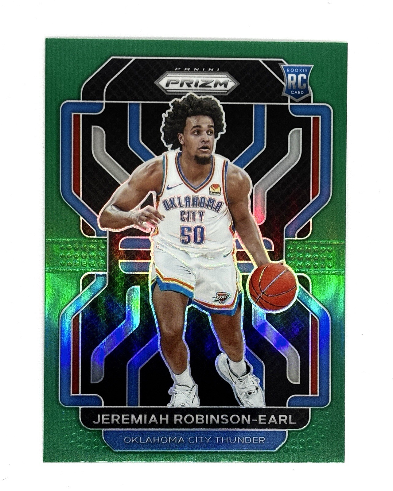 2021-22 Panini Prizm - Jeremiah Robinson-Earl RC Green #319 - Thunder