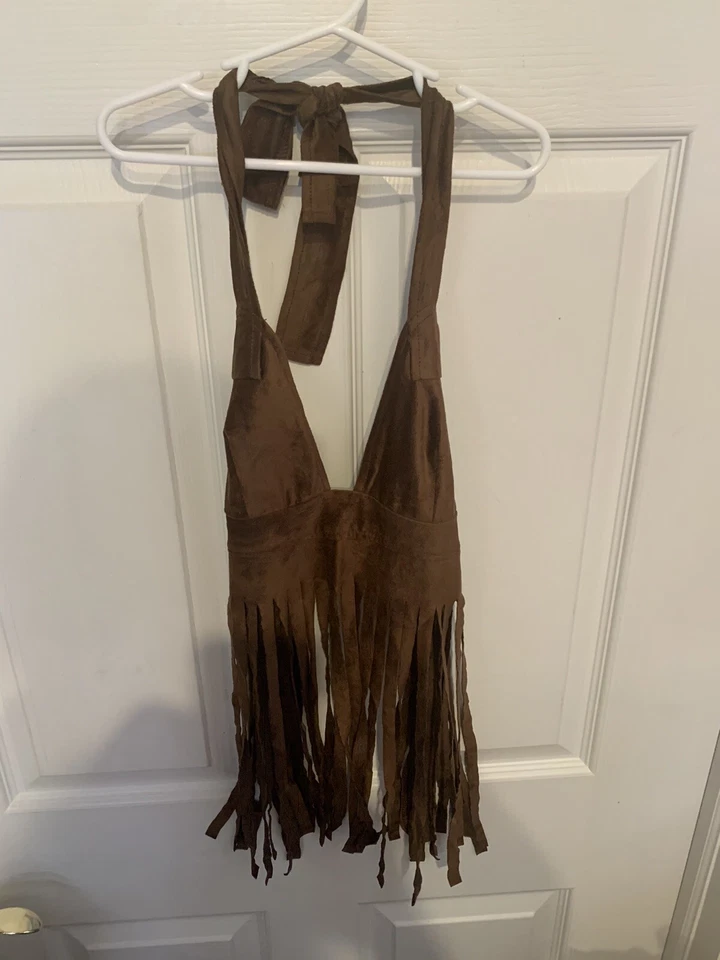 Nuevo J. Valentine Sexy Groovy Bebé Disfraz Adulto Talla S/M Halter Top Falda Chaleco Foto 2 de 4