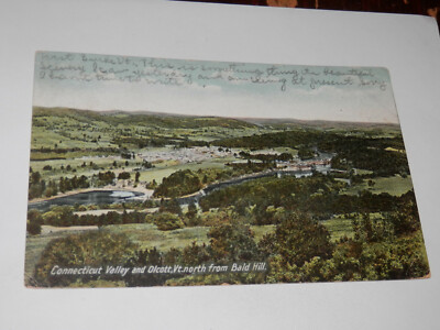 OLCOTT VERMONT - POSTCARD - 1907 - NORTH FROM BALD HILL - CONNECTICUT VALLEY