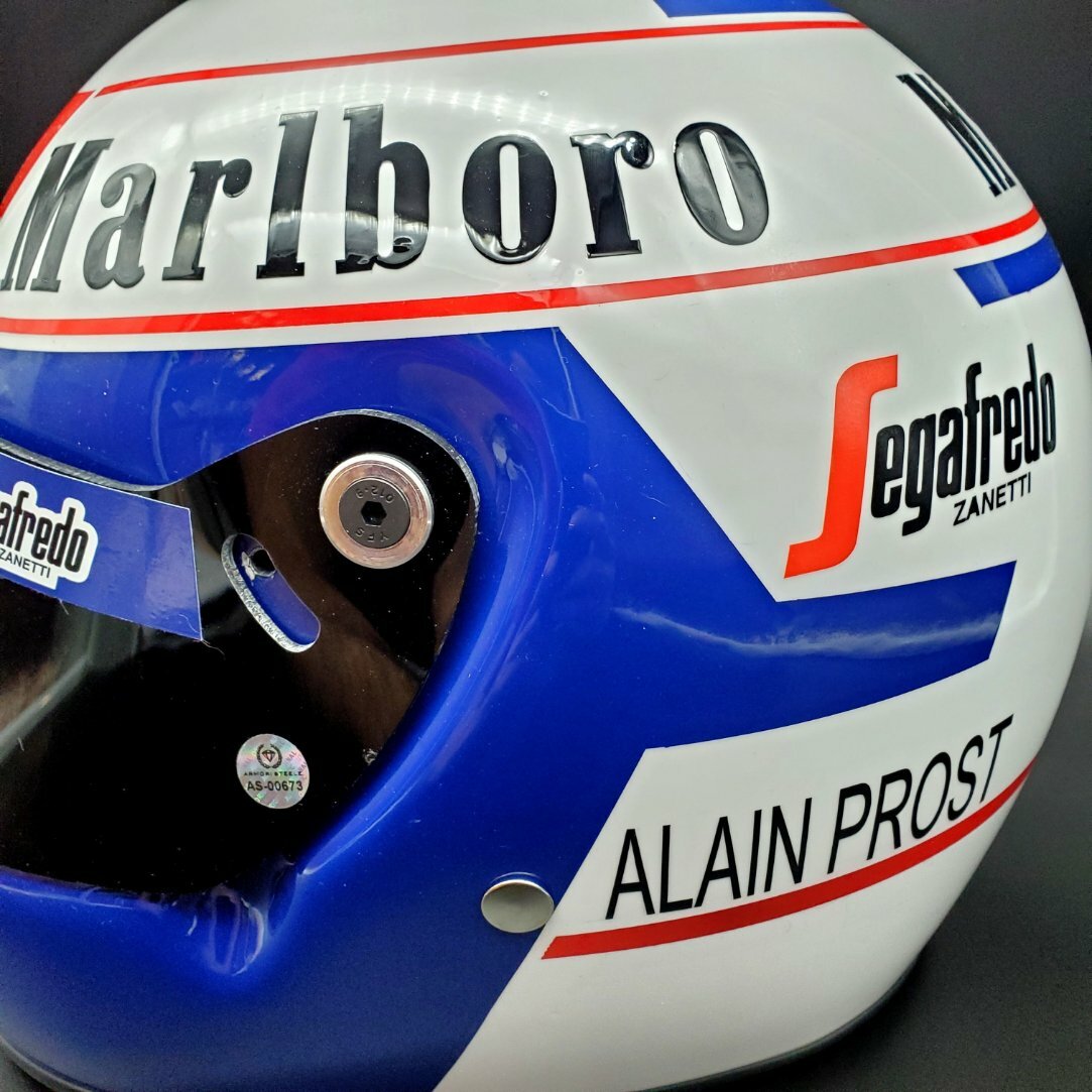 Alain Prost Signed Helmet Visor 1985 F1 McLaren Display 1:1 Scale AS-00673 - Picture 10 of 12