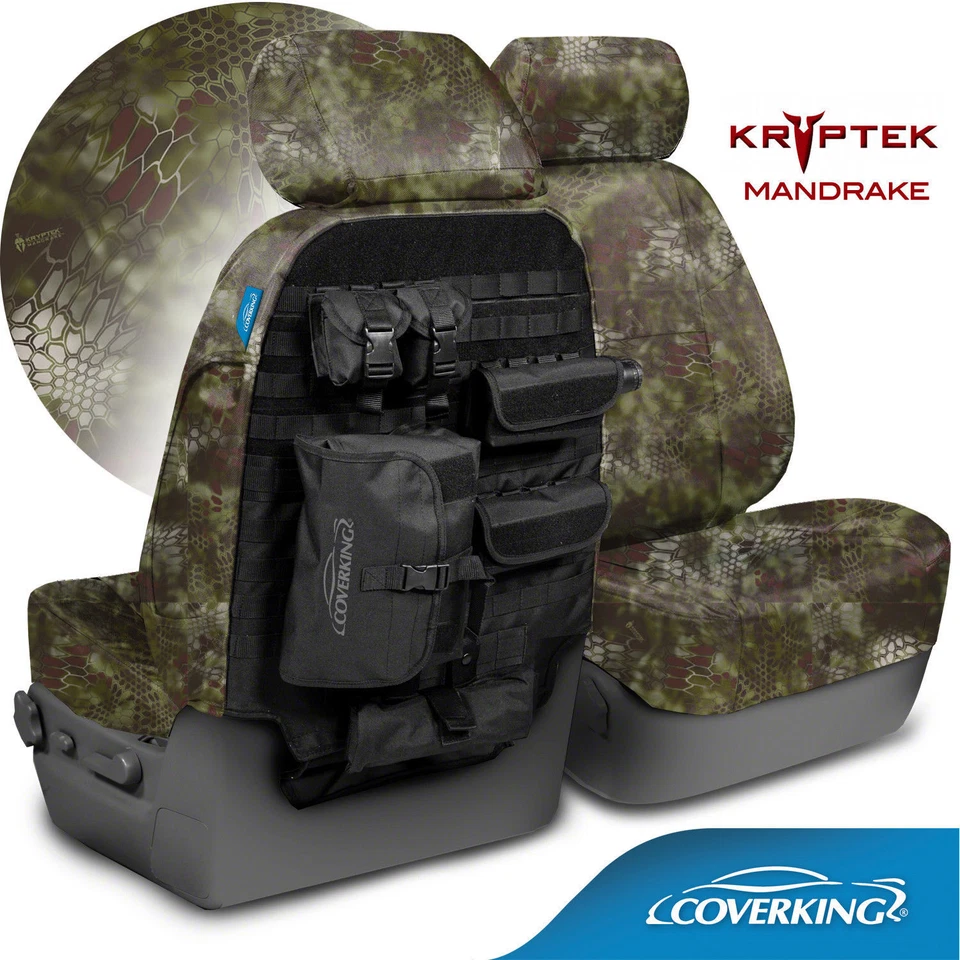 Fundas de asiento tácticas balísticas Coverking Kryptek Cordura para Ford F250 F350 Foto 3 de 4