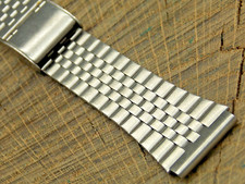 Sliding Clasp 18mm Stainless Steel Watch Band NOS Unused Vintage Bracelet