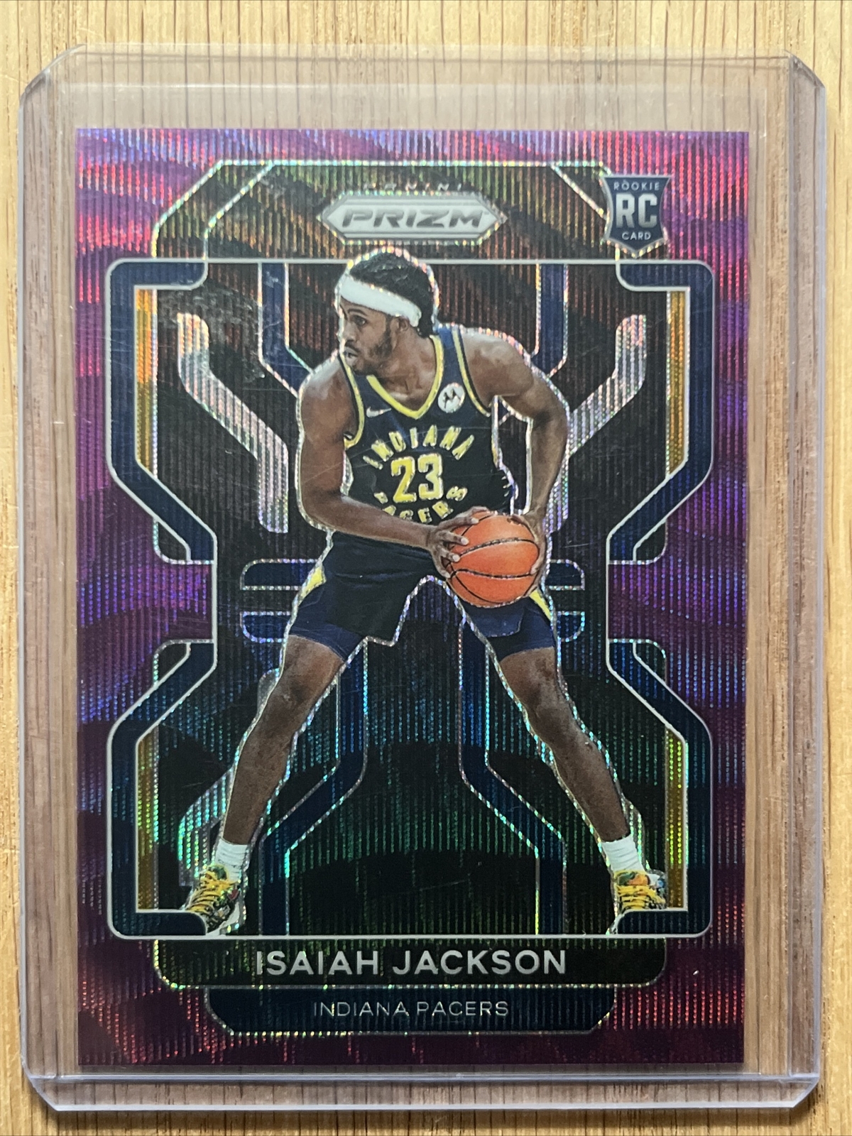 2021-22 Panini Prizm Prizms Purple Wave #309 Isaiah Jackson