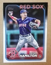 2024 Topps Series 1 David Hamilton Rookie Card Boston Red Sox No. 202