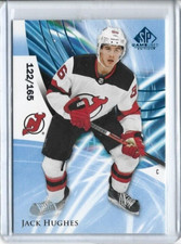 Jack Hughes New Jersey Devils 2020-21 SP Game Used Blue /165 #59