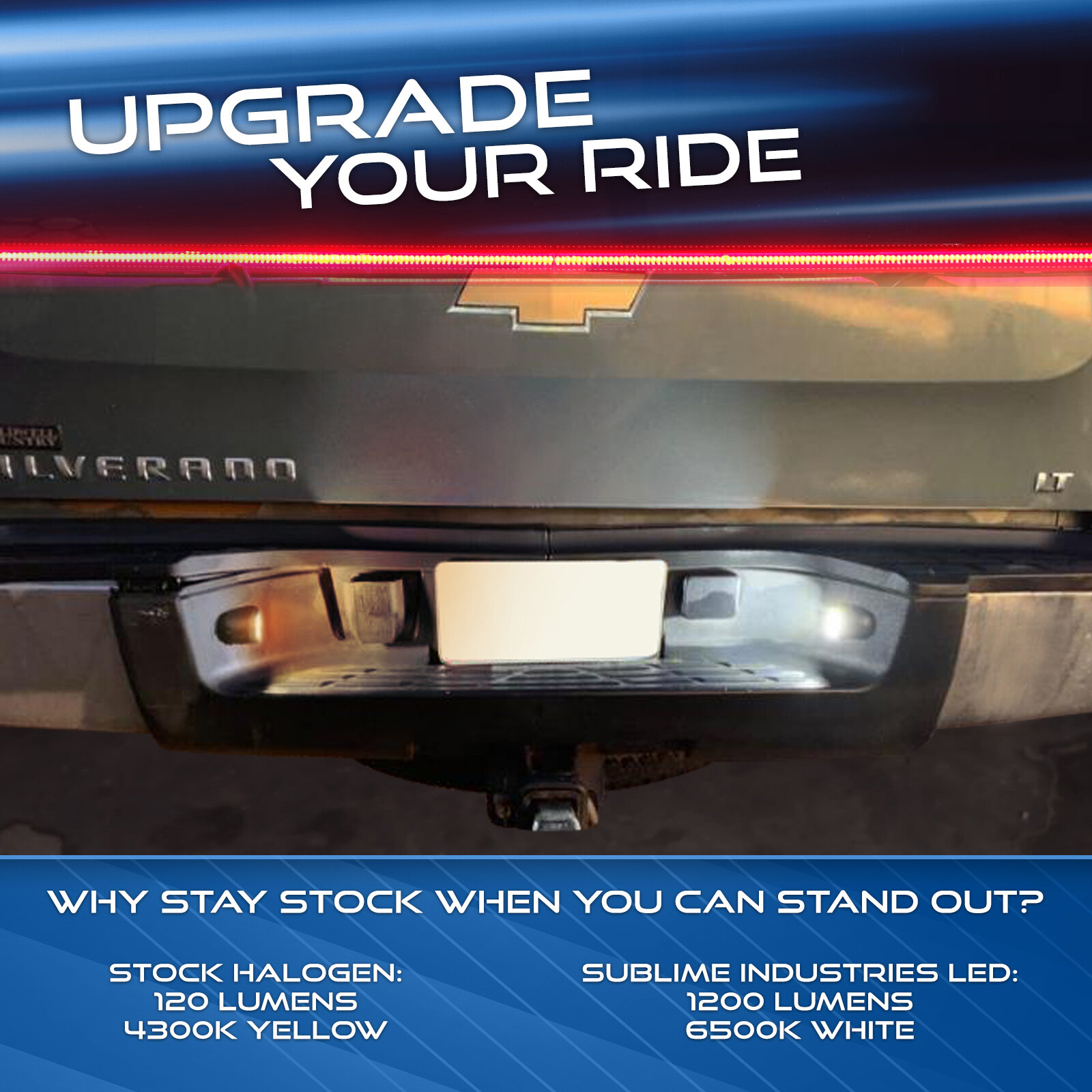 LED Bumper License Plate Light Clear White Color for Chevy Silverado 19992013 eBay