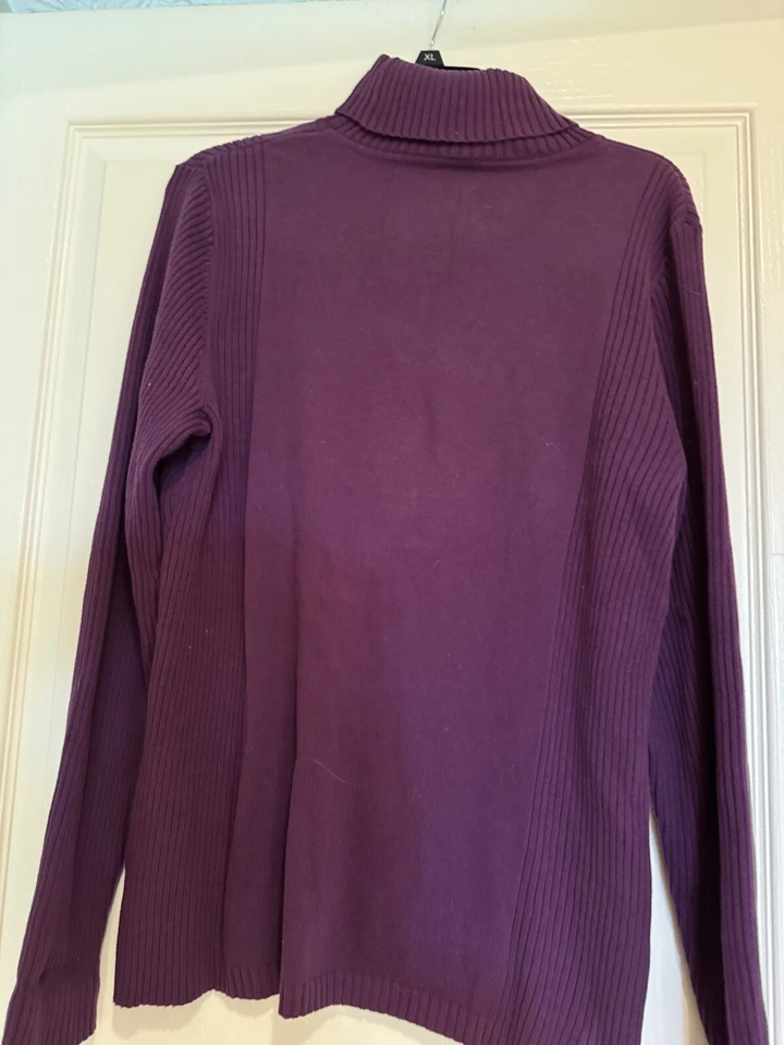 LEO & NICOLE свитер женщин XXL очень большой фиолетовый водолазка теплый - Изображение 3 из 4