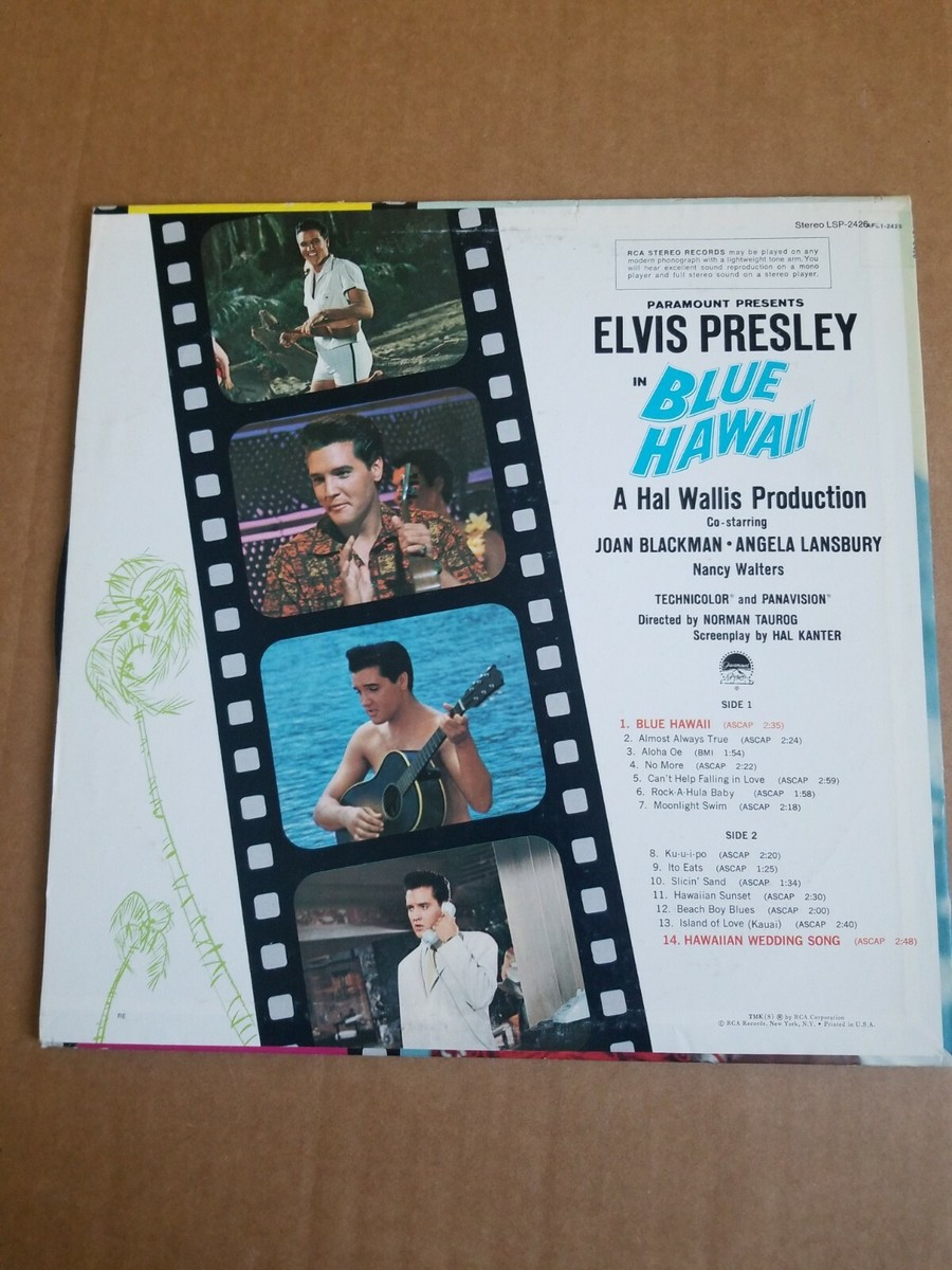 Elvis Presley Blue Hawaii Vinyl Record Rare Version 1977 NM