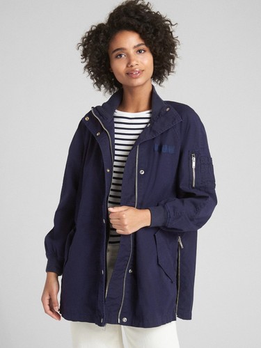 NWT Gap Longline Utility Bomber Jacket 