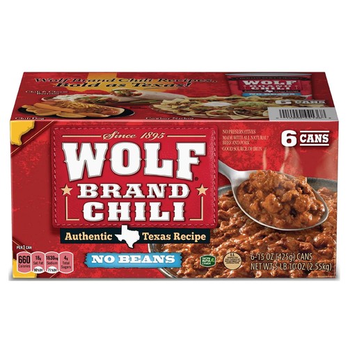 Wolf Brand No Bean Chili 15oz., 6pk.