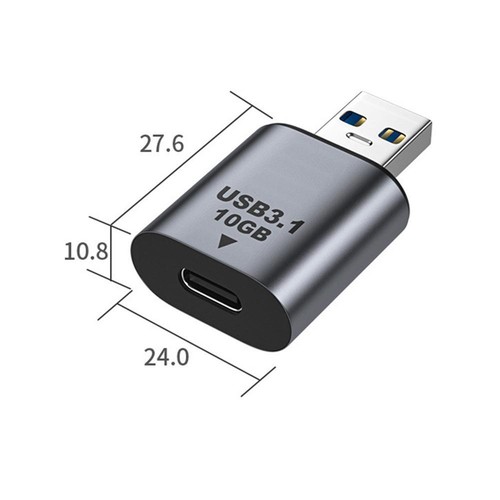 USB3.1 Gen 2 Charging Data Transfer Adapter (USB 3.1 Male to Type C Female) - Afbeelding 11 van 11