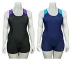 CHEX Tavira Ladies Boy Leg Black Navy Swimming Costume Lined Front Swimsuit 2026
