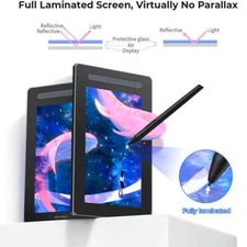 12" XPPen Artist 12 2nd Pen Display - X3 Stylus, Full Laminated for Art Editing