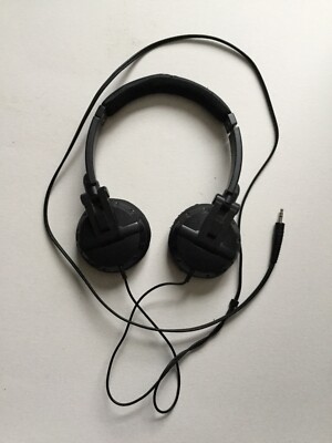 Black Adjustable Headphones With 3.5 Mm Jack 
