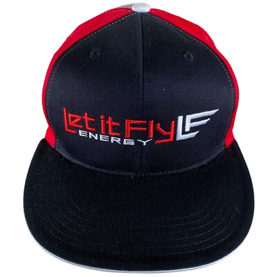 Let It Fly Energy Drink SAMPLE HAT SnapBack Red/Black Men's Cap  NEW  