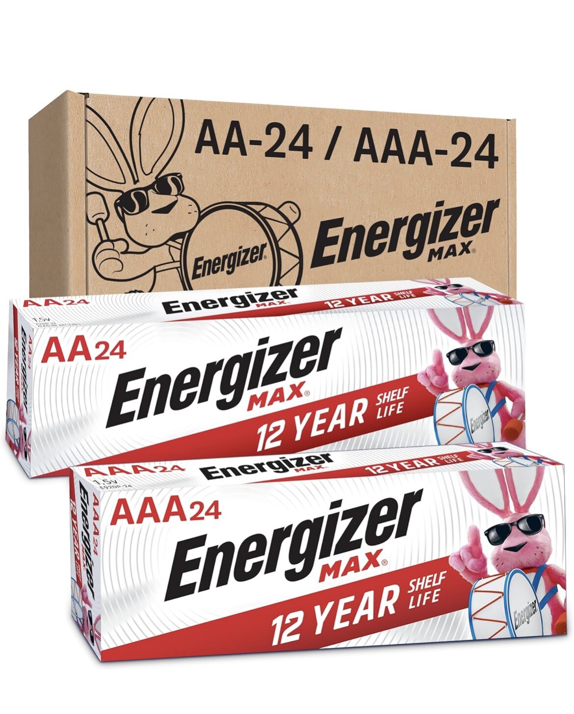 Energizer AA Batteries and AAA Batteries, 24 Max Double A Batteries and 24 Max-image