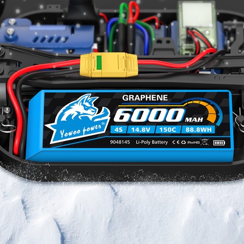 2x Yowoo 4S 6000mAh 150C XT90S 14.8V Lipo Battery Graphene for RC Drone Truck UK - Picture 6 of 6