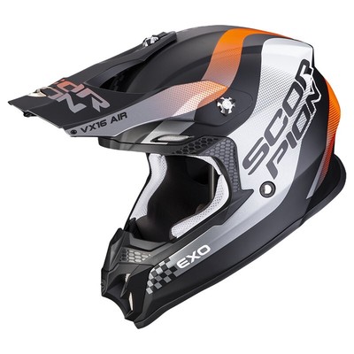 Scorpion VX 16 Air Soul Crosshelm Motorrad MX Enduro Mattschwarz-Orange L
