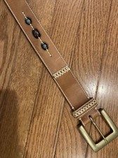 fossel leather beaded belt medium 30-34  Waist