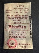 Nivaflex Unbreakable Mainspring N7190 for Brac 102, Ebosa 25, ETA 960, 961, 990,