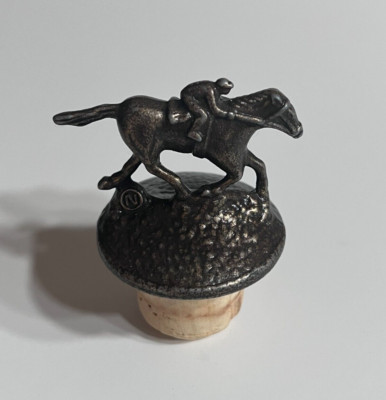 Blanton's Single Barrel Bourbon Bottle Horse & Jockey Cork Stopper Letter N