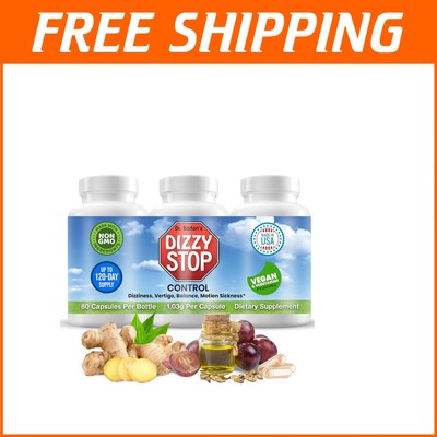 Dizziness & Motion Sickness Relief - All-Natural, HSA/FSA Eligible, 240 Capsules