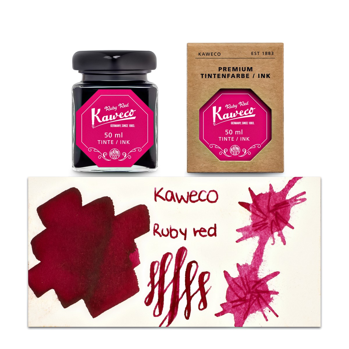 Kaweco Bottled Ink for Fountain Pens in Ruby Red - 50mL - NEW