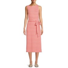Time and Tru Women's Sleeveless Hacci Dress, Multi, Large 12-14