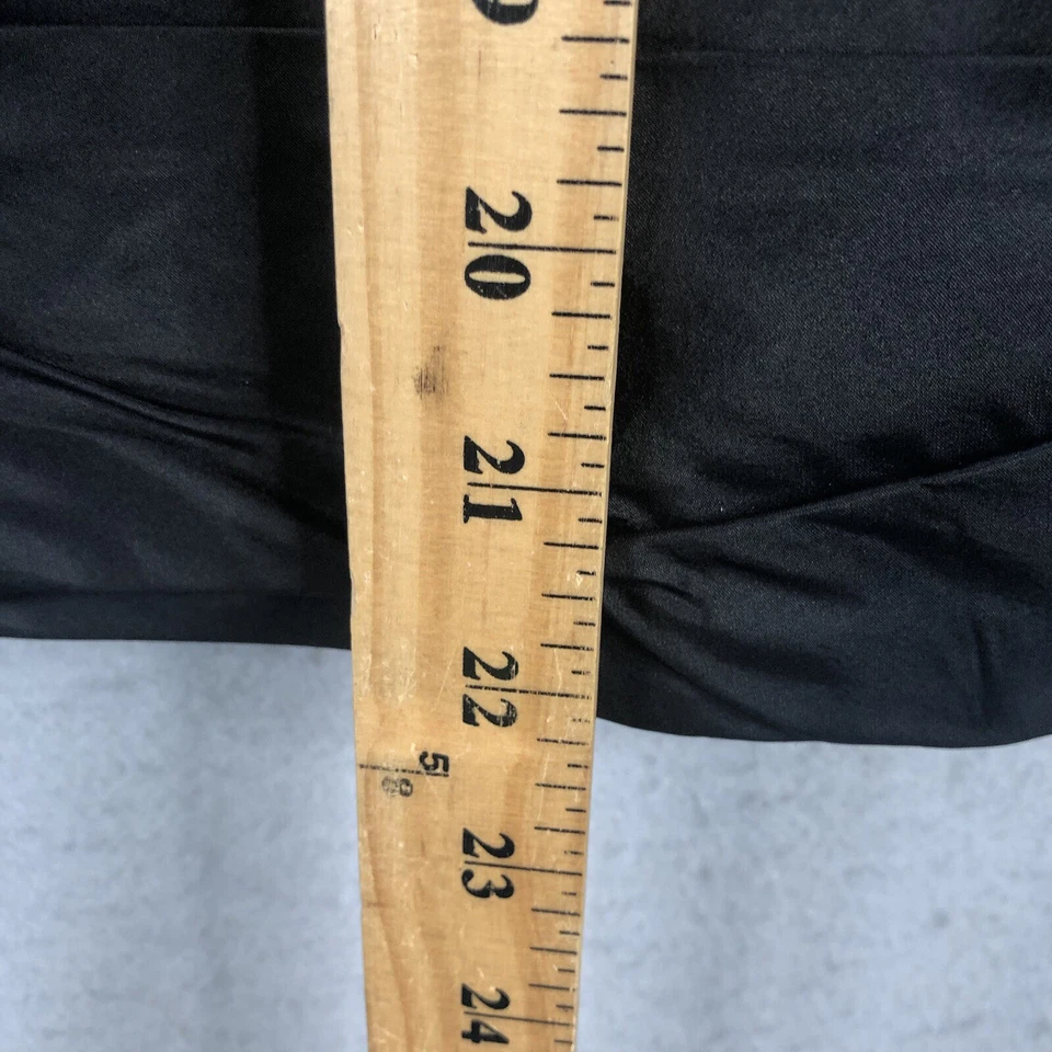 Falda Rickie Freeman Teri Jon para mujer 12 negra 100 % seda acanalada fiesta caprichosa Foto 4 de 4