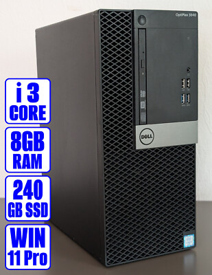 PC Dell OptiPlex 3040 Core i3-6100 3.70GHz, 8GB RAM, 240GB SSD, Rechn/MwSt.