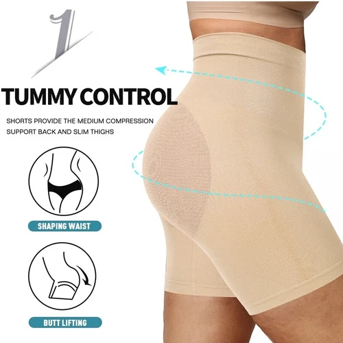 Women High-waisted Butt Lifting Shorts BBL Panty Body Shaper Seamless Anti-Slip - Picture 11 of 36