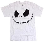 Disney Nightmare Before Christmas (NBC) Smilin Jack White Men's T-Shirt New
