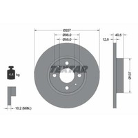 Textar 2X Bremsscheibe Vorne Ø257 Mm Voll FüR Fiat 500 312_ 1.2 0.9 312 1.0