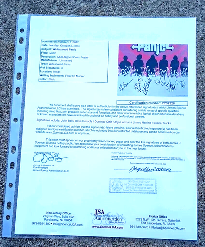 Póster GENERALIZADA BANDA DE PÁNICO FIRMADO + ENMARCADO 11X17 JSA LOA TODD NANCE - Imagen 2 de 3