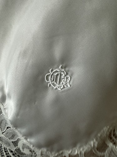 VTG CHRISTIAN DIOR Lingerie 25” HALF SLIP Lace Trim (tag M) W-26” XS PRISTINE - Picture 13 of 23