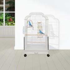 Bird Flight Cage 37.4" Bird Pet Cage Dual-Opening Roof for Cockatiels Parrot