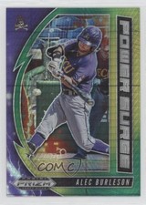 2020 Prizm Draft Picks Power Surge Green & Yellow Hyper Alec Burleson 11th