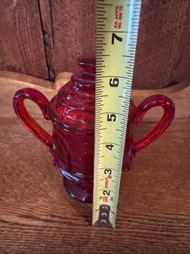Vintage Fostoria Ruby Red Glass Creamer & Sugar Bowl~Henry Ford~MCM~EUC - Picture 11 of 20